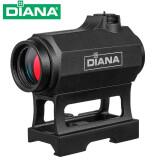 DIANA 1X25红点瞄筒式瞄准器防水高透快拆虹膜瞄准器筒式瞄准镜内红点 黑色