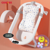 COOKSS婴儿洗澡盆可折叠儿童浴盆大号可坐可躺宝宝儿童用品 粉色