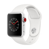 Apple Watch Series 3智能手表（GPS+蜂窝款 38毫米 银色铝金属表壳 白色运动型表带 MTGK2CH/A）