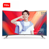 TCL 55V1 55英寸32核超高清 4K曲面HDR超薄金属智能电视机（枪色）