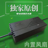 带风扇12.6v5a锂电池充电器12v锂电瓶一体机充电机聚合物通用80a 12.