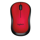 罗技（Logitech）  M220轻音鼠标 无线鼠标 对称鼠标 带无线微型接收器办公鼠标 M220 红色