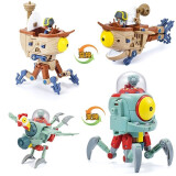 新乐新植物大战僵尸变形机器人玩具boss巨人僵尸博士合金变形玩具合体