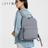 莱夫夏季新款华夫格双肩包女时尚吸精大容量轻便旅行背包[送老婆] 深灰色-可放14英寸电脑