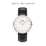 丹尼尔惠灵顿DW手表男学生表40mm表盘皮表带超薄欧美男士手表DW00100007