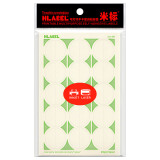 米标（HLABEL）透明不干胶标签圆形封口贴纸25.4mm可打印mailing seals
