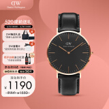 丹尼尔惠灵顿（DanielWellington）DW手表男士休闲商务皮带男表时尚穿搭欧美表520礼物DW00100127