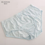 蝶安芬（Deanfun）女士内裤高腰棉质妈咪裤加肥加大宽松薄款女式三角裤2条装 XXL码