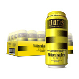 瓦伦丁（Wurenbacher）荷拉斯（Helles）啤酒500ml*24听整箱装德国原装进口