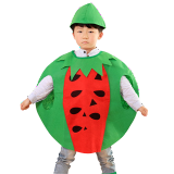 婷兰张儿童表演服水果服装时装秀蔬菜亲子装六一演出服造型衣服 西瓜 150
