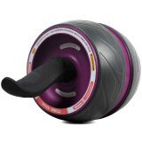 凯速KANSOON健身器材自动回弹健腹轮美版宽轮健腹器桶形腹肌轮健腹滚轮CP27灰紫色