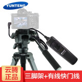 云腾（YUNTENG） vct-80三脚架单反相机微单摄像机拍摄专业支架便携 手机直播拍照落地三角架 三脚架+有线快门线 佳能77D/1500D/850D相机用