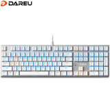 达尔优（dareu）机械师合金版机械键盘 有线键盘 游戏键盘 108键 单光 全键无冲 吃鸡键盘 白银黑轴