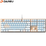 达尔优（dareu）机械师合金版机械键盘 有线键盘 游戏键盘 108键 单光  电脑键盘 白金 青轴 自营