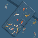 水草人直播间适用于Iphone苹果全系列皮套翻盖手机壳保护套软壳国潮锦鲤 开运-皮套 iPhone 13 Pro Max