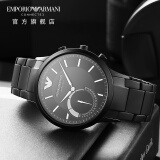 阿玛尼(Emporio Armani) 手表 时尚欧美智能表 石英男表 商务时装腕表 黑色电镀表带 时尚智能手表ART3001