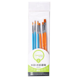 真彩(TRUECOLOR)水粉笔水彩笔油画笔美术绘画笔 学生美术专用多规格 3支蓝杆+3支橙杆/袋 OG727A