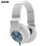 AKG K545 头戴式耳机 立体声音乐耳机 苹果手机通话耳机 安卓手机通话耳机 合金转轴 可换线 白色