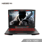 神舟(HASEE)战神Z7-KP7GT GTX1060 6G独显 15.6英寸游戏笔记本电脑(i7-7700HQ 8G 1T+128G SSD 1080P)黑色