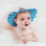 贝得力（BEIDELI） 宝宝洗头帽防水护耳神器可调节婴儿洗发帽儿童浴帽 可调节蓝色