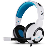 欧凡（OVANN） X6 头戴式专业游戏电脑耳机耳麦 语音带麦克风话筒 白蓝色
