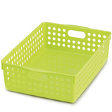 inomata日本进口塑料篮子玩具食品文件收纳筐