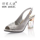 天使(NEB ANGEL)2014新款透明水晶高跟鞋 粗