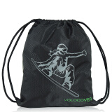 VOLOCOVER 防水面料简易背包 绳包 滑雪头盔包 运动包 球包 抽绳双肩包 黑色