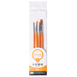 真彩(TRUECOLOR)水粉笔水彩笔油画笔美术绘画笔 学生美术专用多规格 橙色笔杆 4支/袋 OG726A