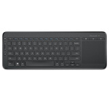 微软 (Microsoft) 无线多媒体键盘 黑色  AES加密 多点触控板 自定义热键 办公键盘