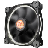 Tt（Thermaltake）Riing 12cm 白光 机箱风扇（LED导光圈/RGB风扇/减震设计/独特低噪技术/降噪控制线）