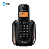 AT&T EL31109CN 黑色数字无绳电话机座机单机免提通话背光家用办公固定无线电话