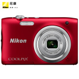 尼康（NIKON） Coolpix A100 便携数码相机（2005万像素 2.7英寸屏 5倍光学变焦 26mm广角）红色