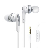 月光宝盒 EP2568白色 入耳式通话耳机 运动重低音立体声 电脑手机MP3通用耳麦 K歌耳机