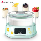 志高（CHIGO）酸奶机家用全自动恒温发酵加厚玻璃内胆SNJ313 配4密封玻璃分杯