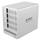 奥睿科（ORICO）9548RU3 全铝四盘位USB3.0免工具RAID磁盘阵列盒阵列柜硬盘盒 支持3.5英寸SATA串口硬盘 银色