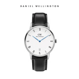 丹尼尔惠灵顿 (DanielWellington )时尚手表DW女表34mm银色边皮带超薄女士石英手表带日历DW00100096