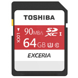 东芝(TOSHIBA）64GB 90M/S SDXC C10 UHS-I U3极至瞬速存储卡 支持4K拍摄