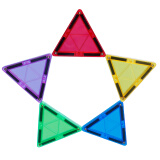魔磁玩家（MAGPLAYER）磁力片儿童玩具积木拼插玩具三角形彩窗建构片磁铁玩具七巧板拼图教具玩具