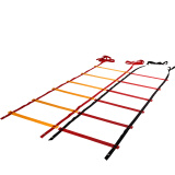 新款跳格梯 足球训练绳梯 跳格梯 敏捷梯 软梯训练梯 步伐训练梯 送包卡扣设计 40米80节送包