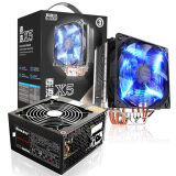 超频三（PCCOOLER）东海X5 CPU散热器（支持AM4/1151/CPU风扇）+航嘉（Hunkey）额定450w jumper450B电源