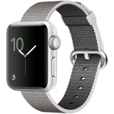 Apple Watch Sport Series 2智能手表（38毫米银色铝金属表壳 珍珠色精织尼龙表带 GPS 50米防水MNNX2CH/A）