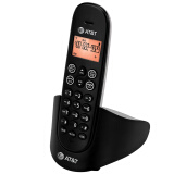 AT&T EL31116CN数字无绳电话机单机免提通话橙红背光家用固定座机办公时尚创意无线座机 黑色