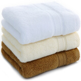 三利 长绒棉缎档毛巾3条装 高毛圈加厚款 120克/条 独立包装 34x76cm