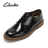 Clarks正装男鞋Feren Lace亮面商务德比鞋 蓝色皮革（261205517） 41(uk7)