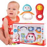 铭塔（MING TA）宝贝摇铃牙胶 婴幼儿宝宝新生儿 益智玩具早教8件套礼盒装