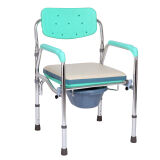 雅德 老人坐便椅 铝合金移动孕妇马桶椅折叠座厕椅残疾人洗澡椅YC7802 L