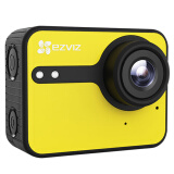 萤石 (EZVIZ) S1C运动相机（黄色）双线双电池版 可做行车记录仪 智能运动摄像机 直播相机 高清户外航拍潜水