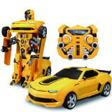佳奇（JIAQI）TT661 黄蜂战神升级版 汽车机器人 电动智能遥控一键变形 充电玩具车模