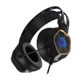 达尔优(dareu) EH720 耳机 耳麦 游戏耳机 电脑耳机 耳机头戴式 头戴式耳机 黑金色
